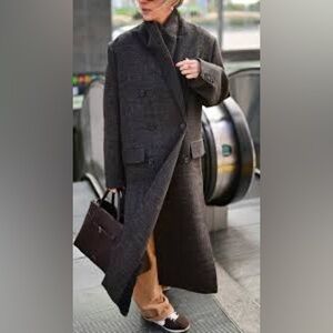NWT Zara WOOL BLEND COAT WITH VENTS ZW COLLECTION